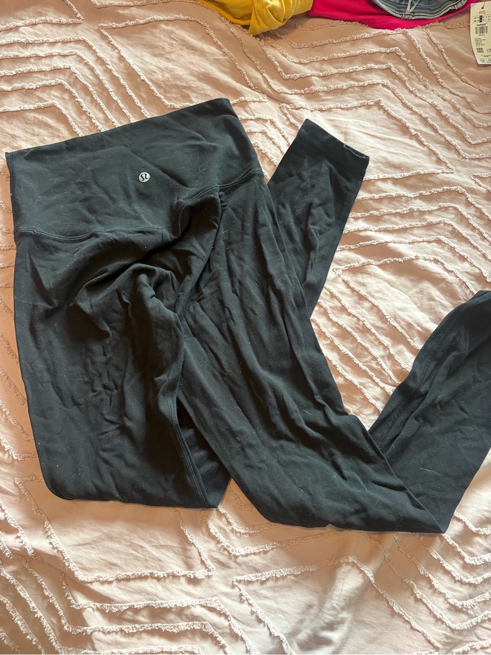 Lululemon Black High-Rise Leggings, no size but guessing size 4